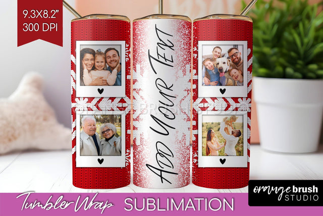 Christmas Photo Tumbler PNG - Nordic Picture Tumbler Wrap Sublimation OrangeBrushStudio 