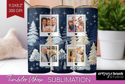 Christmas Photo Tumbler PNG - Nordic Picture Tumbler Wrap Sublimation OrangeBrushStudio 