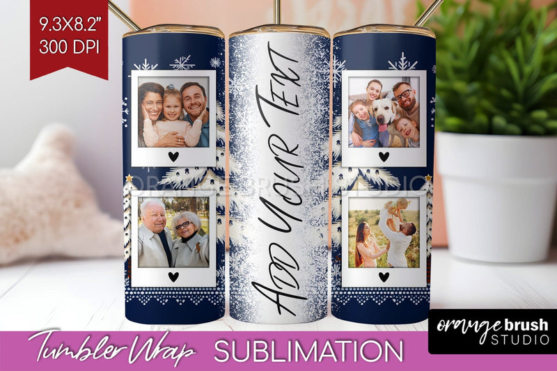 Christmas Photo Tumbler PNG - Nordic Picture Tumbler Wrap Sublimation OrangeBrushStudio 