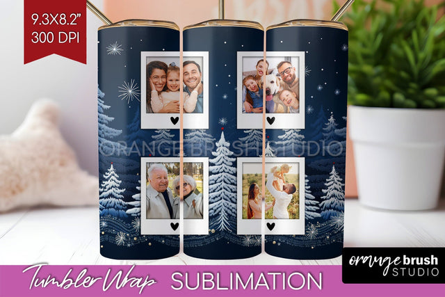 Christmas Photo Tumbler PNG - Nordic Picture Tumbler Wrap Sublimation OrangeBrushStudio 