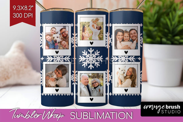 Christmas Photo Tumbler PNG - Nordic Picture Tumbler Wrap Sublimation OrangeBrushStudio 