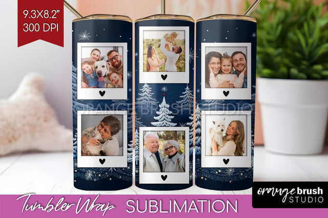 Christmas Photo Tumbler PNG - Nordic Picture Tumbler Wrap Sublimation OrangeBrushStudio 