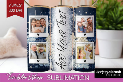 Christmas Photo Tumbler PNG - Nordic Picture Tumbler Wrap Sublimation OrangeBrushStudio 