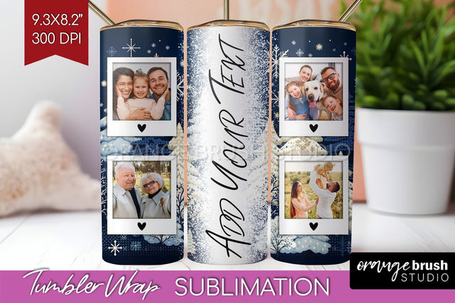 Christmas Photo Tumbler PNG - Nordic Picture Tumbler Wrap Sublimation OrangeBrushStudio 