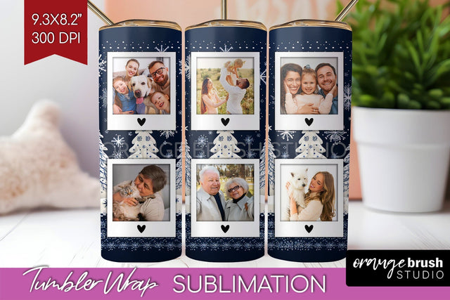 Christmas Photo Tumbler PNG - Nordic Picture Tumbler Wrap Sublimation OrangeBrushStudio 