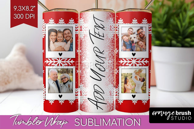 Christmas Photo Tumbler PNG - Nordic Picture Tumbler Wrap Sublimation OrangeBrushStudio 