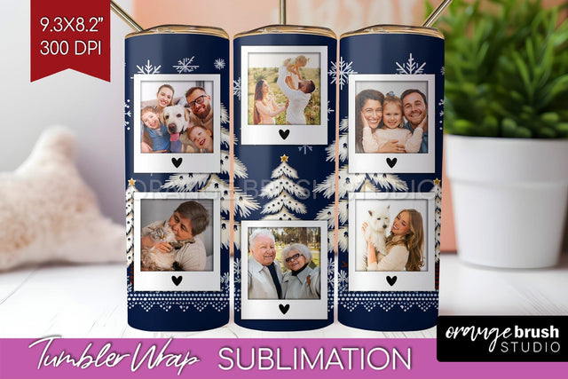Christmas Photo Tumbler PNG - Nordic Picture Tumbler Wrap Sublimation OrangeBrushStudio 