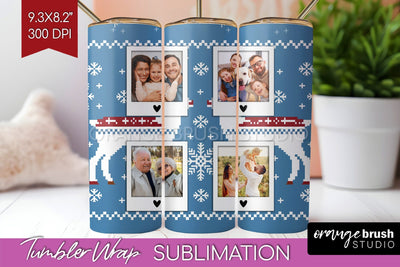 Christmas Photo Tumbler PNG - Nordic Picture Tumbler Wrap Sublimation OrangeBrushStudio 