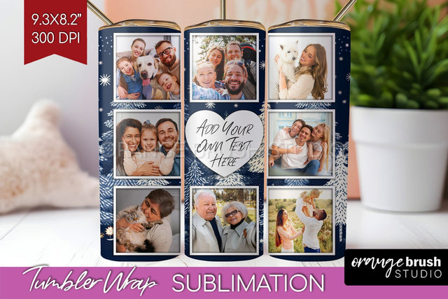 Christmas Photo Tumbler PNG - Nordic Picture Tumbler Wrap Sublimation OrangeBrushStudio 