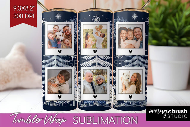 Christmas Photo Tumbler PNG - Nordic Picture Tumbler Wrap Sublimation OrangeBrushStudio 