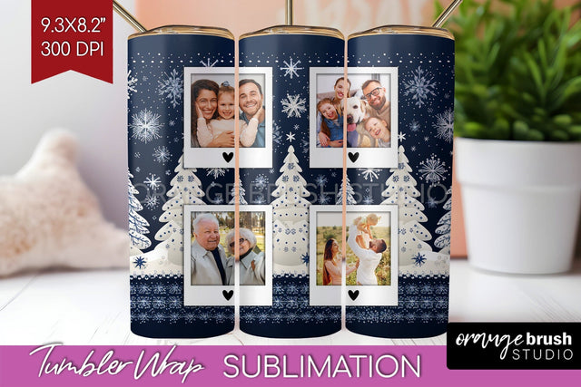 Christmas Photo Tumbler PNG - Nordic Picture Tumbler Wrap Sublimation OrangeBrushStudio 