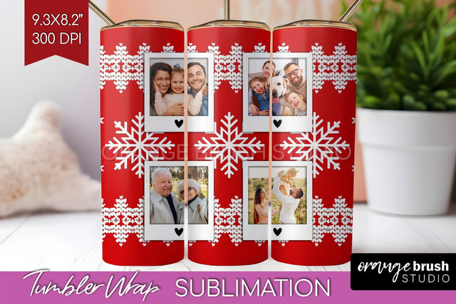 Christmas Photo Tumbler PNG - Nordic Picture Tumbler Wrap Sublimation OrangeBrushStudio 