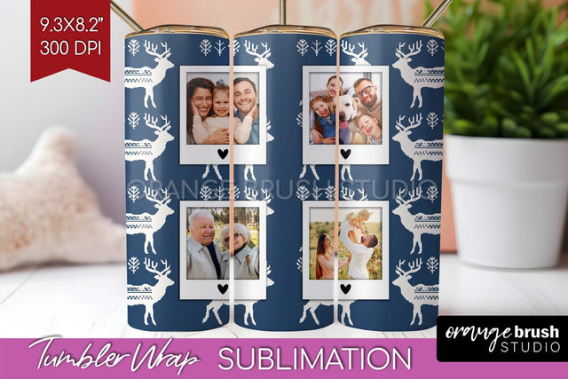 Christmas Photo Tumbler PNG - Nordic Picture Tumbler Wrap Sublimation OrangeBrushStudio 