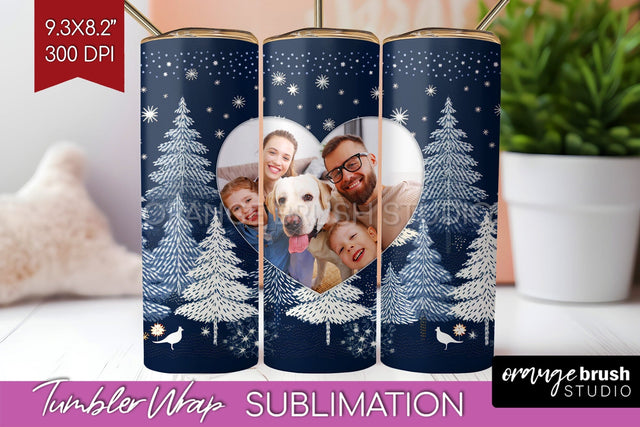 Christmas Photo Tumbler PNG - Nordic Picture Tumbler Wrap Sublimation OrangeBrushStudio 