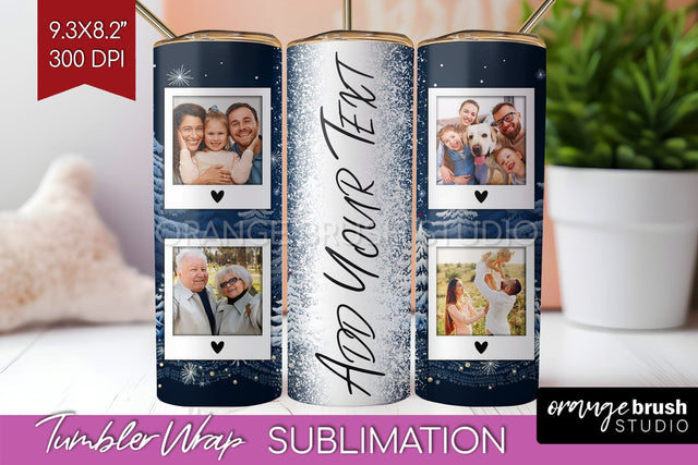 Christmas Photo Tumbler PNG - Nordic Picture Tumbler Wrap Sublimation OrangeBrushStudio 
