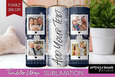 Christmas Photo Tumbler PNG - Nordic Picture Tumbler Wrap Sublimation OrangeBrushStudio 