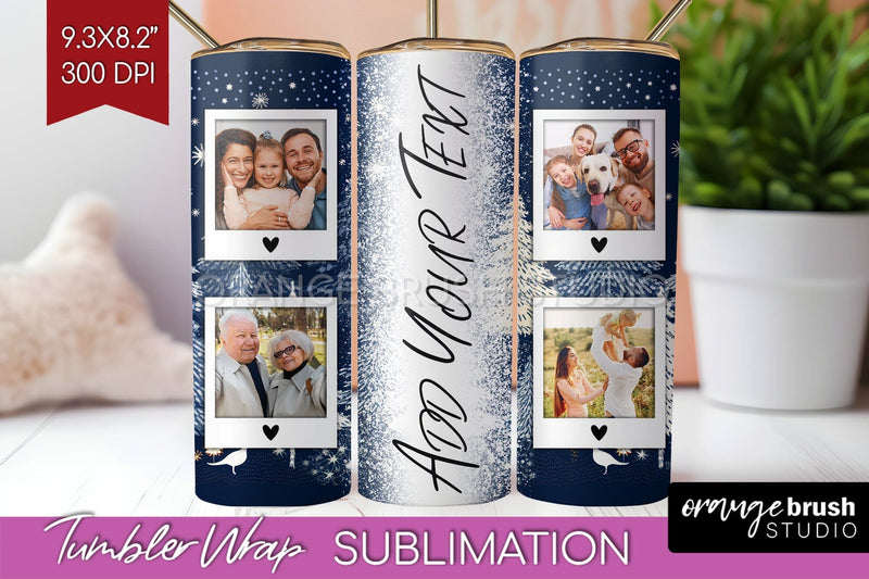 Christmas Photo Tumbler PNG - Nordic Picture Tumbler Wrap Sublimation OrangeBrushStudio 