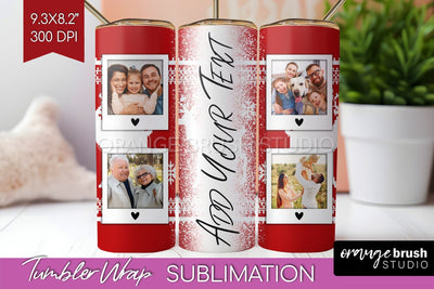 Christmas Photo Tumbler PNG - Nordic Picture Tumbler Wrap Sublimation OrangeBrushStudio 