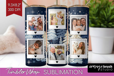 Christmas Photo Tumbler PNG - Nordic Picture Tumbler Wrap Sublimation OrangeBrushStudio 