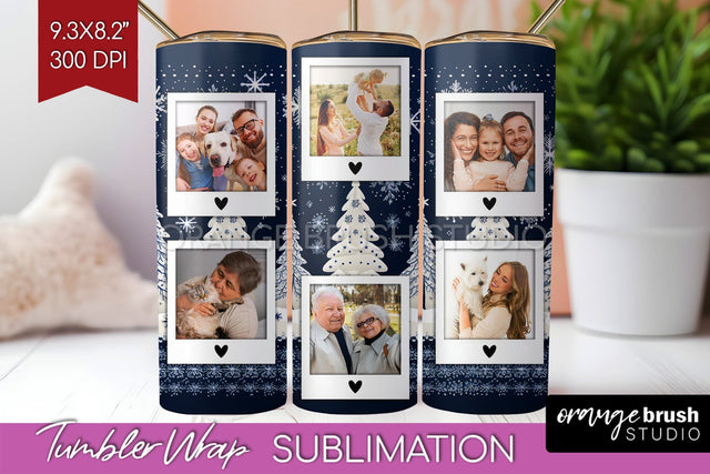 Christmas Photo Tumbler PNG - Nordic Picture Tumbler Wrap Sublimation OrangeBrushStudio 