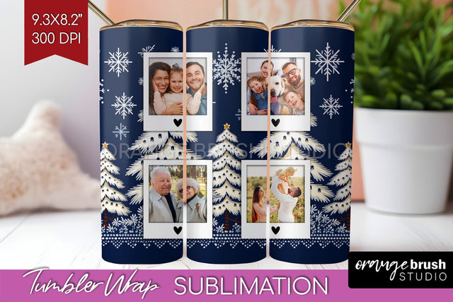 Christmas Photo Tumbler PNG - Nordic Picture Tumbler Wrap Sublimation OrangeBrushStudio 