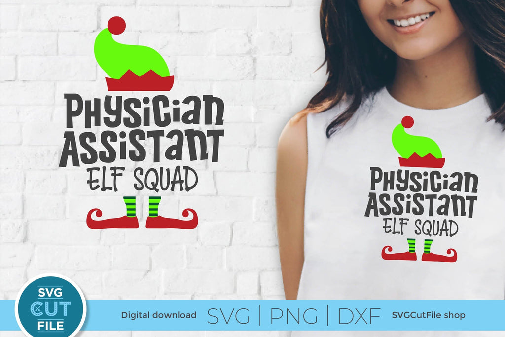 Christmas Physician Assistant Elf Squad svg - So Fontsy