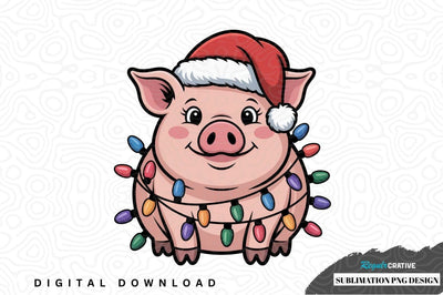 Christmas pig sublimation png design Sublimation Regulrcrative 