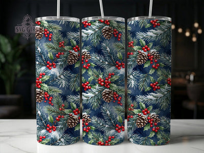 Christmas Pinecone 20oz Tumbler, Christmas Pinecone, Pinecone Tumbler, Christmas Tumbler, Pinecone PNG, Pinecone Wrap, Winter Pinecone, 20oz Tumbler Wrap Sublimation SvggirlplusArt 