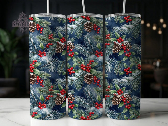 Christmas Pinecone 20oz Tumbler, Christmas Pinecone, Pinecone Tumbler, Christmas Tumbler, Pinecone PNG, Pinecone Wrap, Winter Pinecone, 20oz Tumbler Wrap Sublimation SvggirlplusArt 