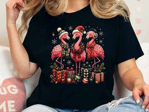 Christmas Pink Flamingo Clipart PNG SVG artprintfile 