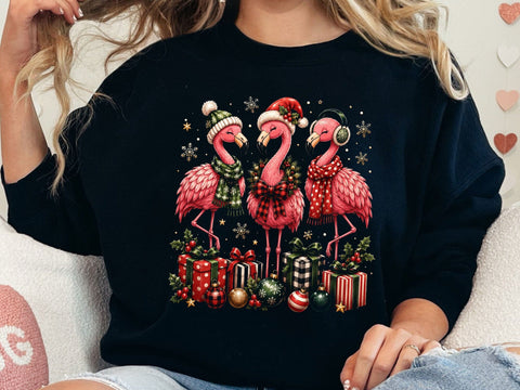 Christmas Pink Flamingo Clipart PNG SVG artprintfile 