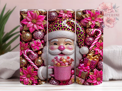 Christmas Pink Leopard Santa 20oz Tumbler, Pink Leopard Santa, Christmas Leopard, Pink Santa Tumbler, Leopard Santa PNG, Pink Leopard PNG, Leopard Tumbler PNG, Pink Santa PNG Sublimation Li Zamperini 