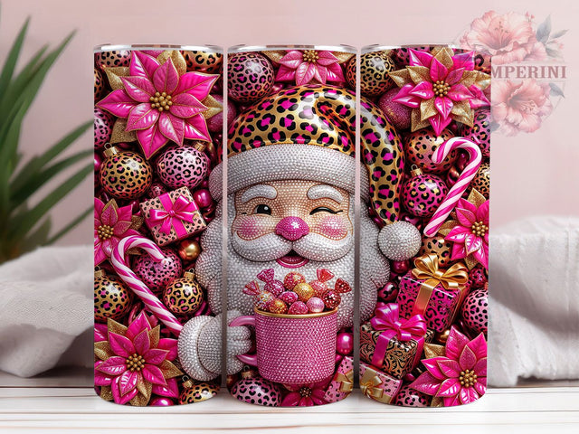 Christmas Pink Leopard Santa 20oz Tumbler, Pink Leopard Santa, Christmas Leopard, Pink Santa Tumbler, Leopard Santa PNG, Pink Leopard PNG, Leopard Tumbler PNG, Pink Santa PNG Sublimation Li Zamperini 