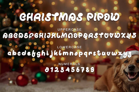 Christmas Pipow Font Prasetya Letter 
