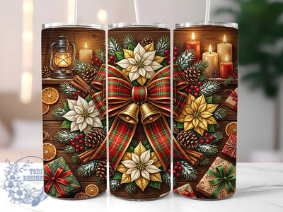 Christmas Plaid Bow 20oz Tumbler, Christmas Plaid Bow, Plaid Christmas Bow, Christmas Bow PNG, Plaid Bow Tumbler, Plaid Christmas PNG, Christmas Plaid PNG, 20oz Tumbler Wrap Sublimation ToriDesigns 
