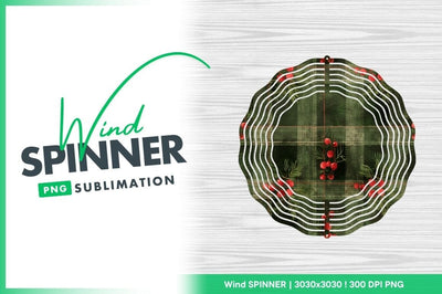 Christmas plaid pattern with berries and pine Sublimation Regulrcrative 