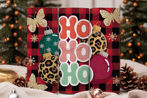 Christmas Plaid Tumbler Wrap 20oz Sublimation DesignSVG 