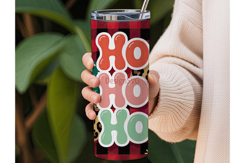 Christmas Plaid Tumbler Wrap 20oz Sublimation DesignSVG 
