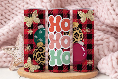 Christmas Plaid Tumbler Wrap 20oz Sublimation DesignSVG 
