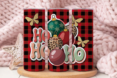 Christmas Plaid Tumbler Wrap 20oz Sublimation DesignSVG 