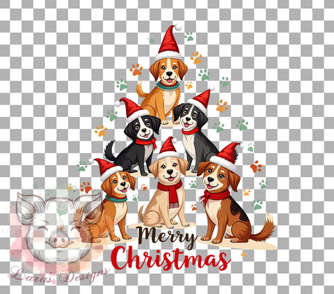 Christmas PNG, Dog Lovers, Sublimation Download, Merry Christmas Art, Holiday Dogs, Digital Download, Printable Christmas, Pet Christmas Sublimation Lara' s Designs 