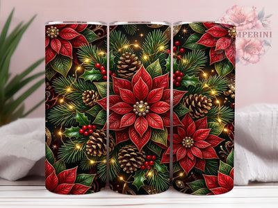 Christmas Poinsettia 20oz Tumbler, Christmas Poinsettia, Poinsettia Tumbler, Poinsettia PNG, Poinsettia Wrap, Holiday Poinsettia, Poinsettia Design, 20oz Tumbler Wrap Sublimation Li Zamperini 
