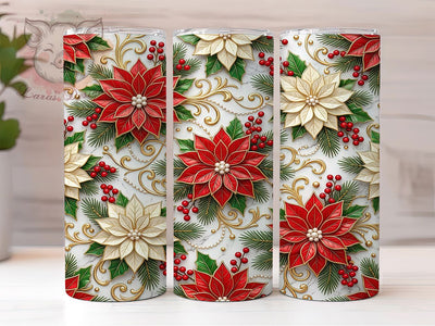Christmas Poinsettia 20oz Tumbler, Christmas Poinsettia, Poinsettia Tumbler, Poinsettia PNG, Poinsettia Wrap, Holiday Poinsettia, Xmas Poinsettia, Christmas Tumbler Sublimation Lara' s Designs 