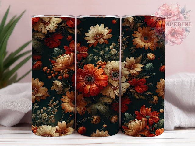 Christmas Poinsettia 20oz Tumbler Wrap PNG, December Flower Tumbler Png, Straight & Tapered Tumbler Wrap, Instant Digital Download Sublimation Li Zamperini 