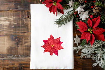 Christmas Poinsettia Mini Embroidery Embroidery/Applique DESIGNS Risa Rocks It 