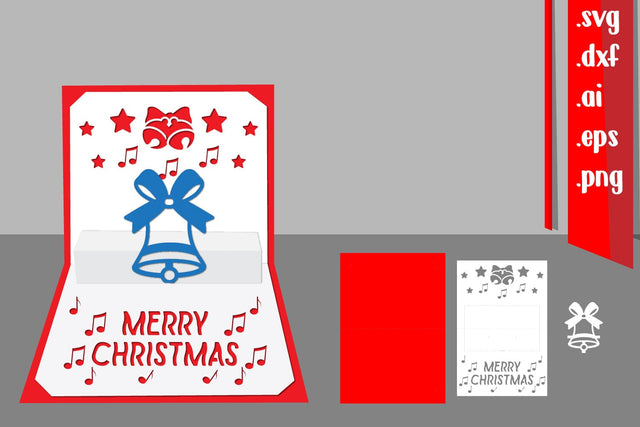 Christmas Pop-Up Card, 3D Christmas Card SVG zafrans studio 