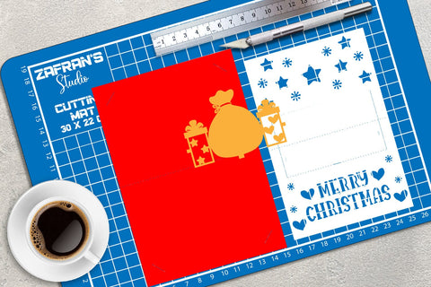 Christmas Pop-Up Card, 3D Christmas Card SVG zafrans studio 