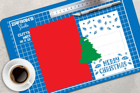 Christmas Pop-Up Card, 3D Christmas Card SVG zafrans studio 