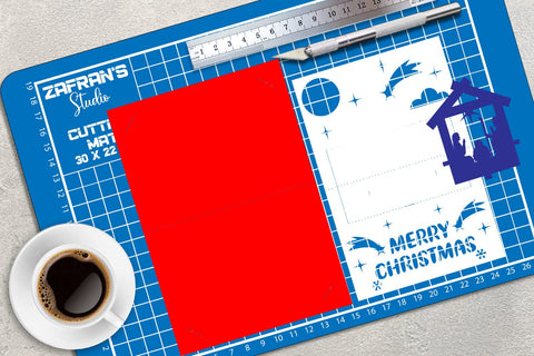 Christmas Pop-Up Card, 3D Christmas Card SVG zafrans studio 