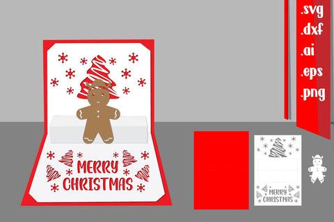 Christmas Pop-Up Card, 3D Christmas Card SVG zafrans studio 